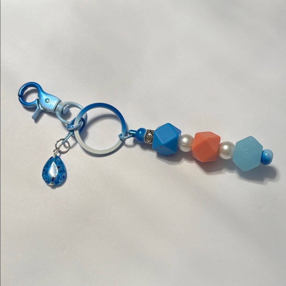 Colorful Beaded Keychain by Sassy Charmer